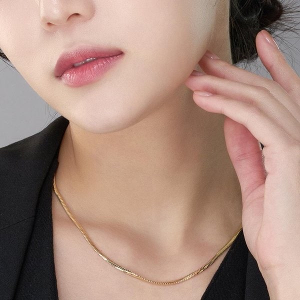 18K 목걸이 선물 스네이크 체인 (중)
