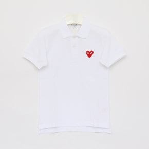 지금발송)꼼데가르송 24SS P1T0055 WHITE  PK티셔츠