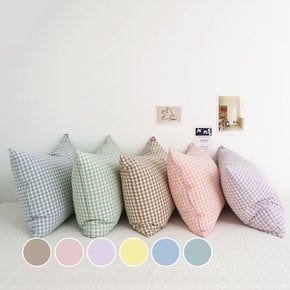 멜란 워싱 면 베개커버-6컬러