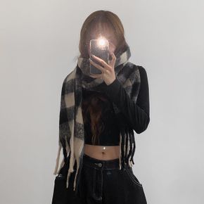 포근 빅사이즈 숄 체크 목도리 머플러 ac 9502c_P373357048