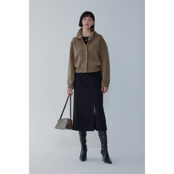 캐시미어 울 블렌드 하이넥 가디건 7155450018135