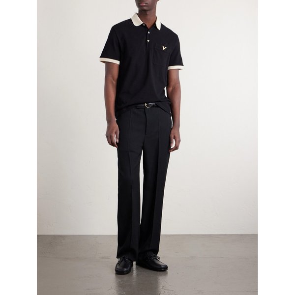 V골드 코튼 피케 폴로 셔츠 46376663163031175