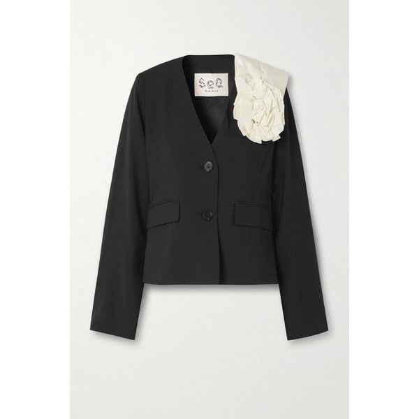 플로럴 코사지 크레이프 블레이저 46376663162969450