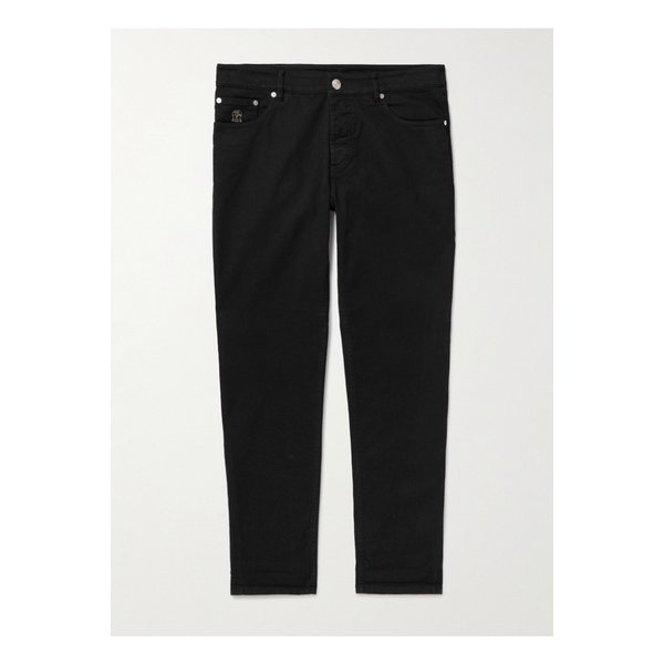 브루넬로쿠치넬리 로고 자수 슬림 스트레이트 진 1647597352929184