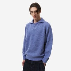 팬시얀 오픈 카라 니트 바이올렛 ZG6KT607VI