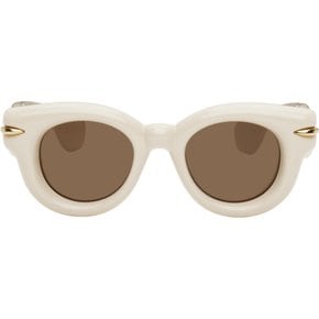 오프 화이트 인플레이트 라운드 선글라스 LW40118I4625E IVORY/BROWN