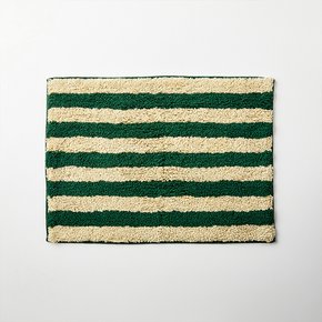 스트라이프 면 터프팅 발매트 GREEN 45x65