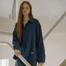 COTTON CHECK SHIRT_NAVY