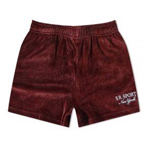 SPORTYRICH SR SPORT VELOUR SHORTS - MERLOT (SH751) (SR 스포츠 벨루어 쇼츠)