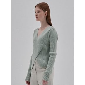 Wrap Layered Knit Ts_Mint