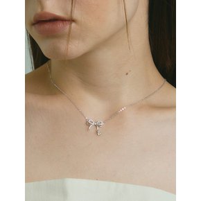 [Silver925] Evciler Bow drop Necklace