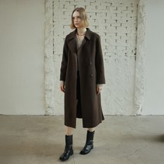 WAVE HANDMADE COAT_BROWN