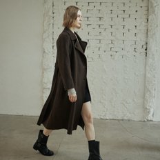 WAVE HANDMADE COAT_BROWN