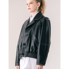 LAMBSKIN TAILOR RIDER JACKET-BK