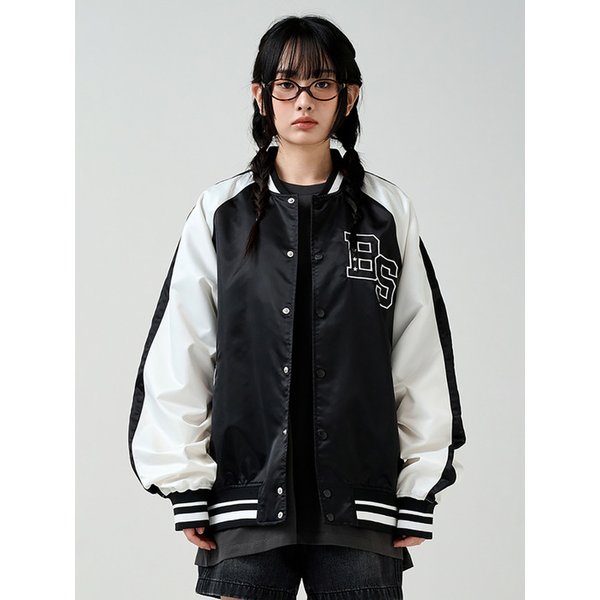 유니 라글란소매배색 바시티 BOAJP113U