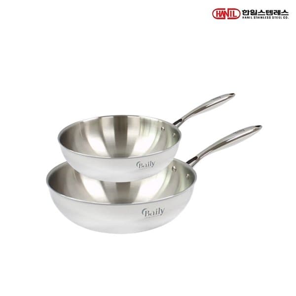 베일리 통5중 스텐레스 IH 인덕션호환 궁중팬세트 2종Z(궁24+28)