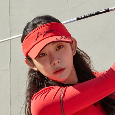 제이제인 여성 골프웨어 제이제인 빅 리본 자수 선캡 (Red)
