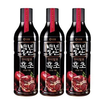  샘표 백년동안 현미발효 흑초 산수유 석류 900ml x 3개