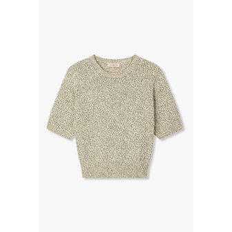 일라일 숏 슬리브 코튼 니트 탑 IA16152120105
