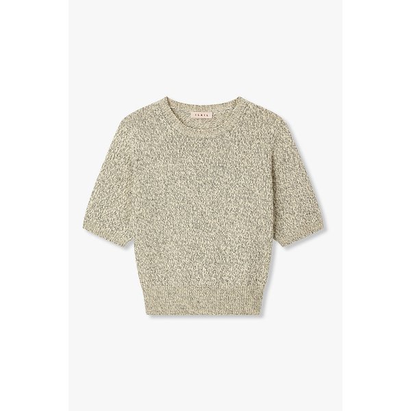 숏 슬리브 코튼 니트 탑 IA16152120105