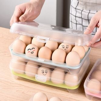  원룸주방 계란 트레이 15구 케이스 정리함 달걀 보관함 냉장고