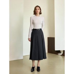 YY_A-line commuter pleated skirt