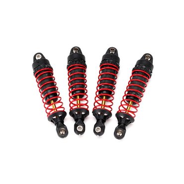  AX7665 Shocks GTR hard-anodized PTFE-coated aluminum with TiN shafts (fully assembled w/ springs) (4)