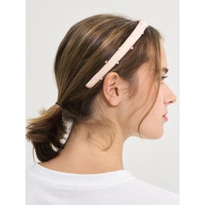 Pearl Gem Seethough Satin Hairband_Pink