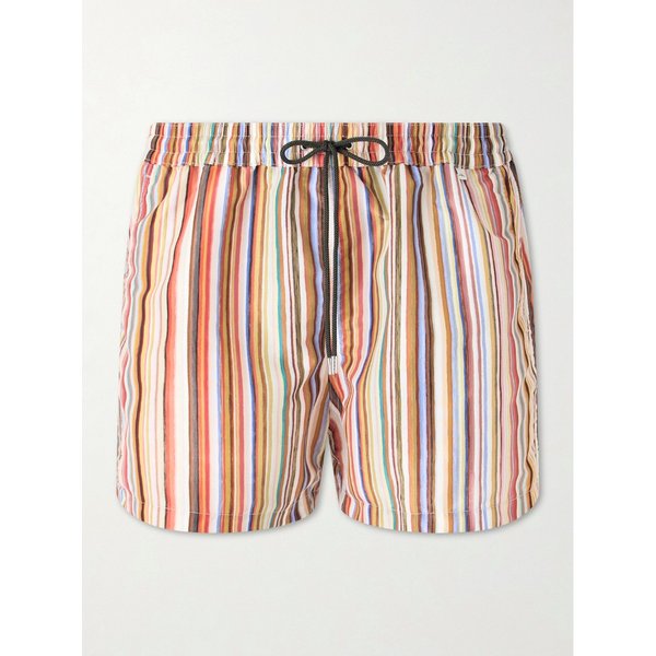 스트레이트 레그 미드 렝스 스트라이프  스윔 쇼츠 46376663162965386