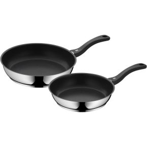 영국 wmf 후라이팬 WMF 733026299 Set of 2 Coated Cromargan 스테인리스 스틸 Frying Pans Silv