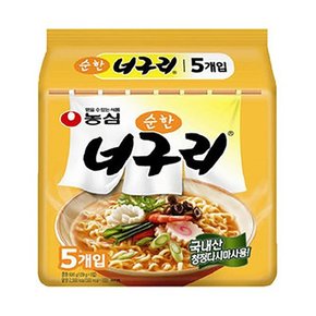 [농심]순한 너구리 120g x 5개