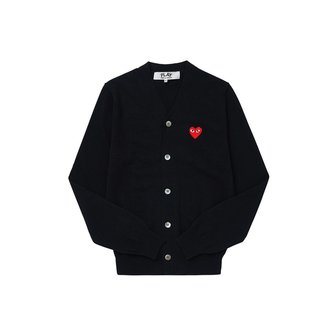 꼼데가르송 AX-N008-051 1 (P1N008 1) PLAY 플레이 레드 하트 와펜 남성 가디건