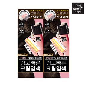 올뉴쉽고빠른 크림염색 3N 다크브라운 80g * 2입