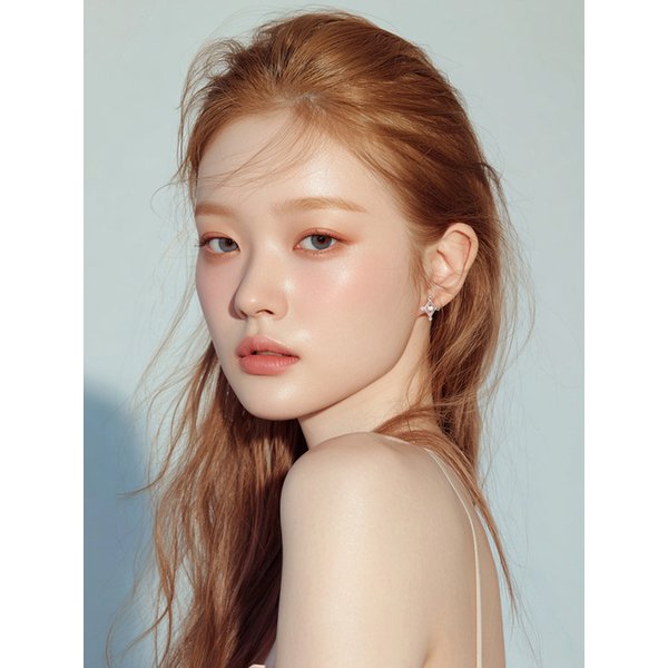 Skyward Cubic Pearl Earrings[스카이워드 큐빅 진주 귀걸이 _ 실버]