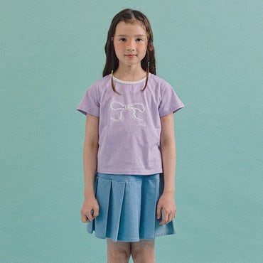 아베끄뚜아 [아뚜아] 리본 숏 슬리브 티셔츠