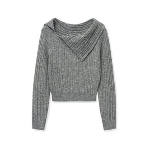 one shoulder knit [grey]