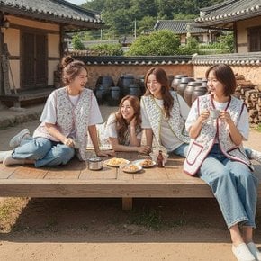 [큰손할인] 누빔 꽃무늬 조끼 베스트 수면 기모 따뜻한 김장 방한 시골 캠핑