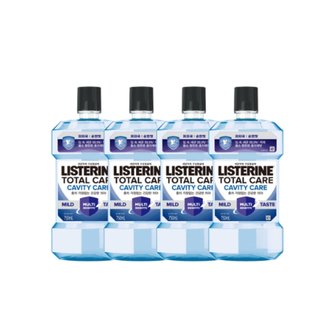  리스테린 토탈케어 캐비티케어 마일드 750ml x4개