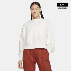 나이키 우먼스 나이키 스포츠웨어 플러시 모드 크롭 크루넥 스웻셔츠 NIKE DQ6845-133