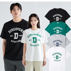 [24S/S] 디스커버리 DXRS57043 바시티 빅로고 반팔티셔츠 반팔 남여 커플 티셔츠