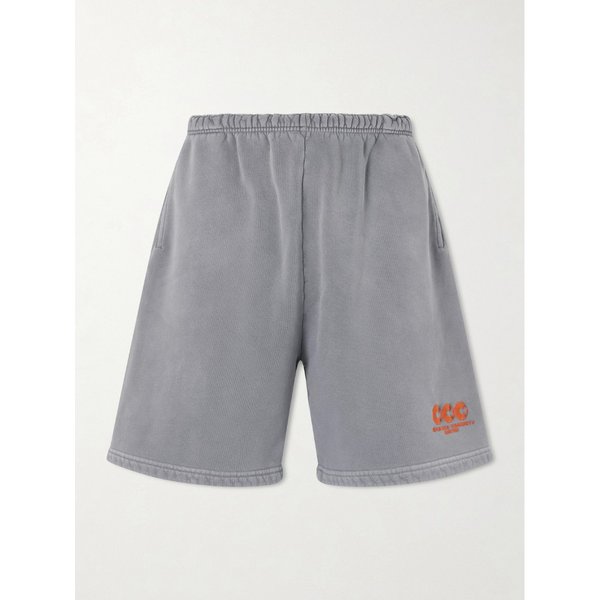 윌리 차바리아 로고 자수 코튼 저지 버팔로 스트레이트 레그 쇼츠 46376663162997090