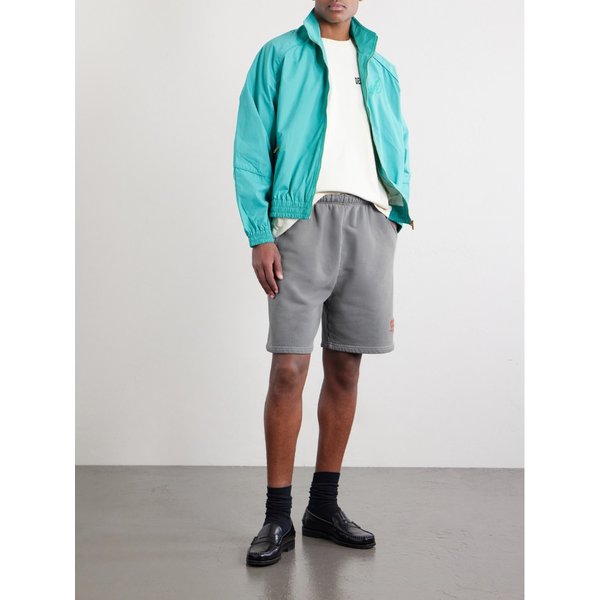 윌리 차바리아 로고 자수 코튼 저지 버팔로 스트레이트 레그 쇼츠 46376663162997090