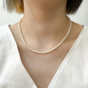 14k 4mm 담수 진주 목걸이 OPPN0151