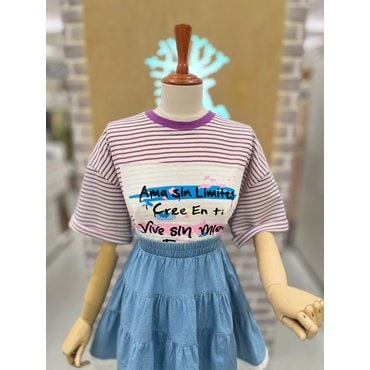 레코브 나염패치 스트라이프 티셔츠(LC41E6ST014X)