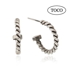 토코(TOCO) 925 Silver Twist Earring