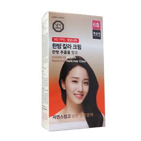 한방칼라크림 (6호 흑갈색) 1개/새치 염색약