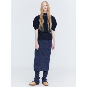 Boucle Half neck T_Navy