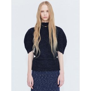 Boucle Half neck T_Navy