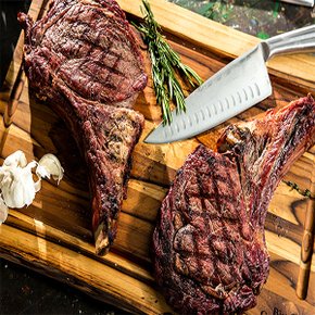Fresh 블랙앵거스 초이스등급 3.5cm 토마호크 손잡이 뼈 제거 700g 캠핑고기 가정용 홈파티