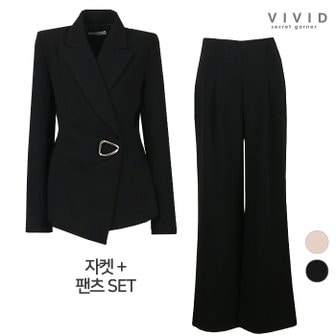 비비드시크릿가너 VIVID SET 여성 모던 정장자켓+정장팬츠 세트